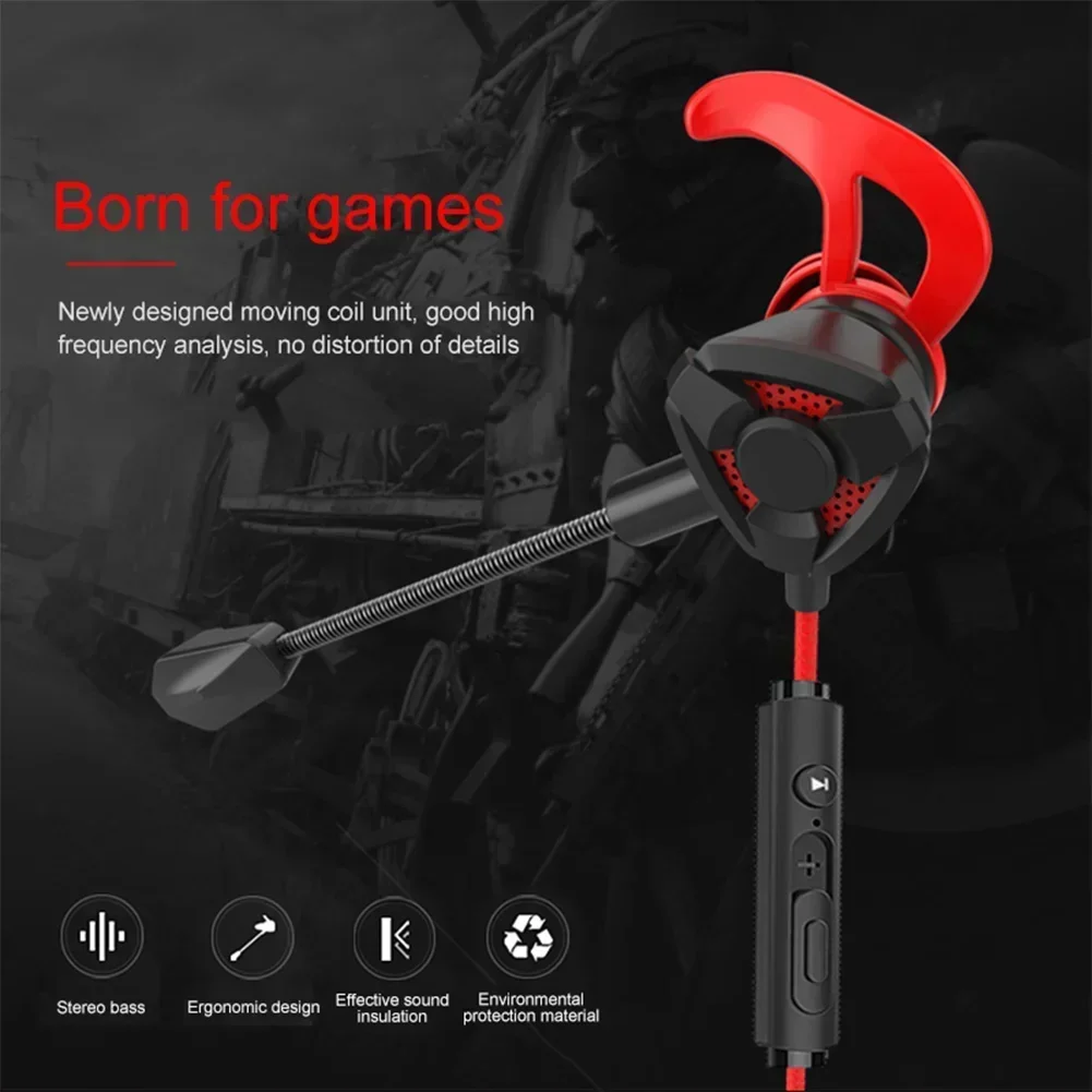 Wired Earphone Mic - Zestaw słuchawkowy dla graczy słuchawki przewodowe