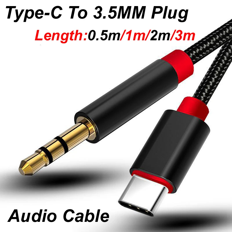 Audiophile Headphone Wired - 0.5m/1m/2m/3m Typ-C USB-C do 3.5mm męskiego