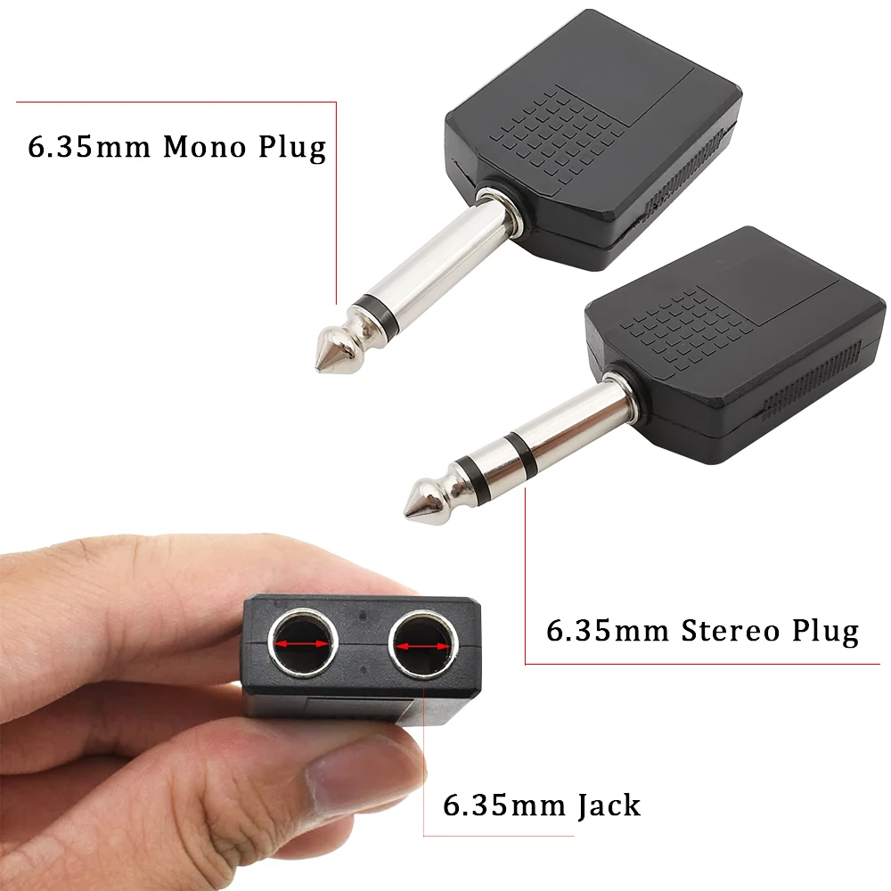 Earphone Splitter Jack - 2 SZTUK 1/4