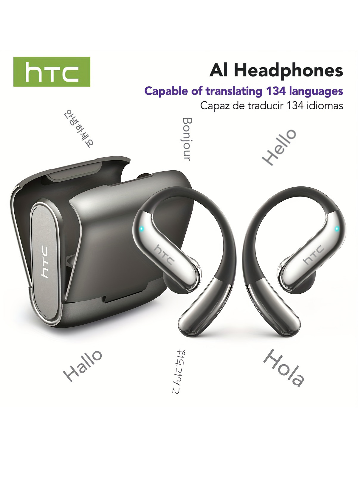 Earbuds Charging Case - Słuchawki Bluetooth z odkrytymi uszami HTC,