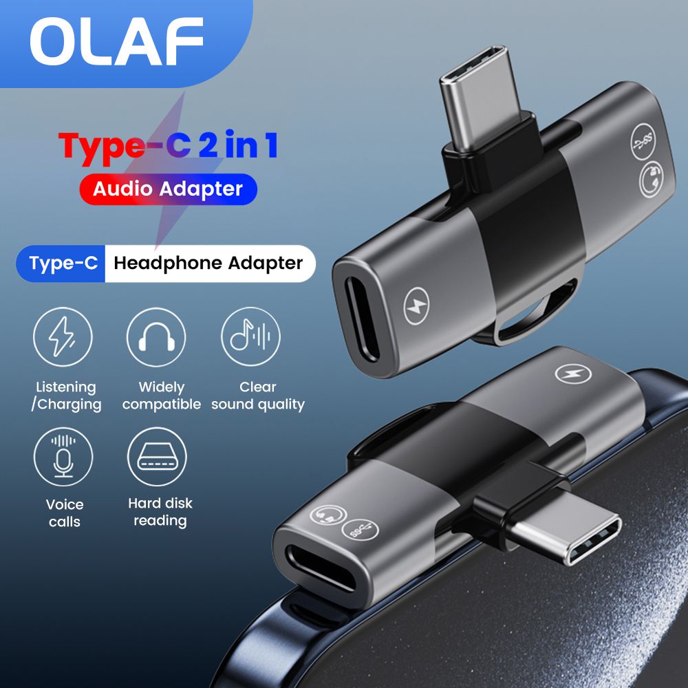Earphone Splitter Jack - Adapter audio 2 w 1 USB