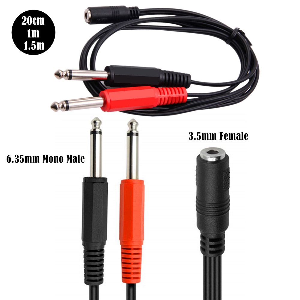 Kabel adapter 6,35 mm męski na – Audio Splitter Y recenzja i cena